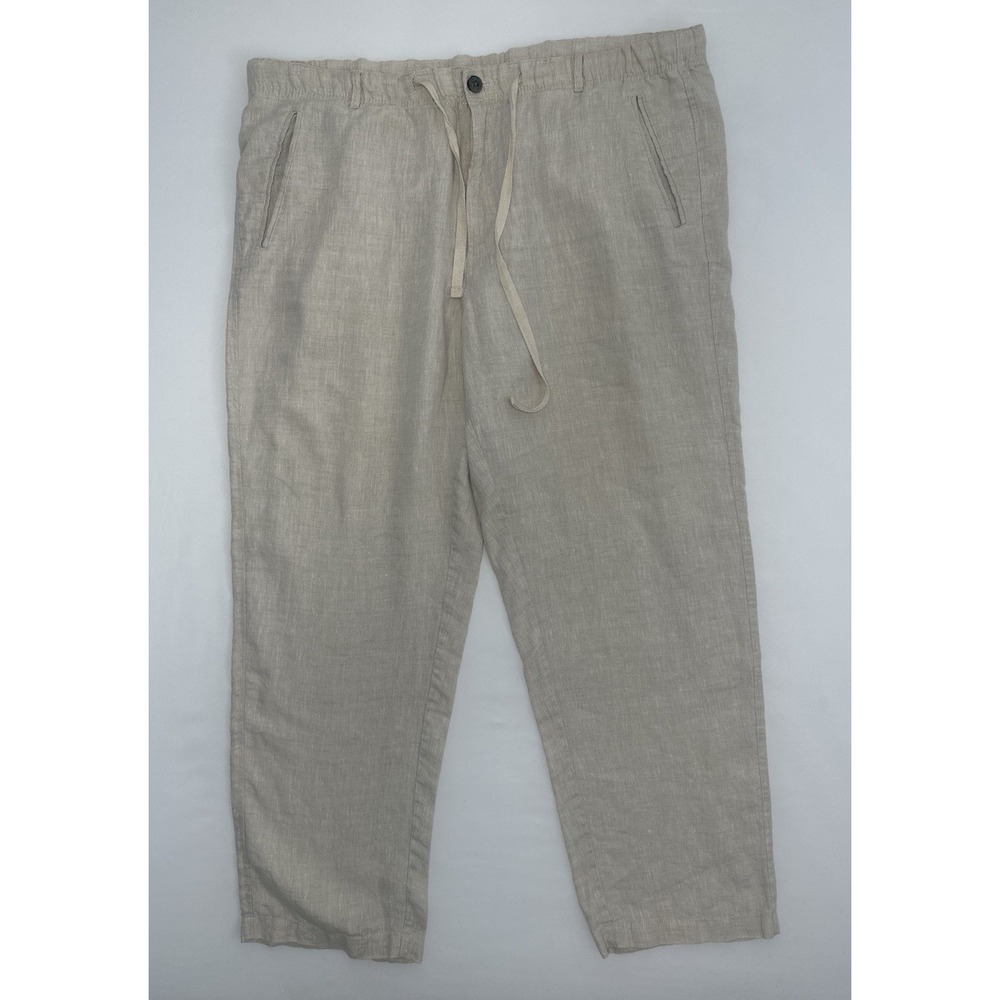 Tasso Elba Island Men's Linen Pants Tag Size XXL Lightweight Resort Casual Beige